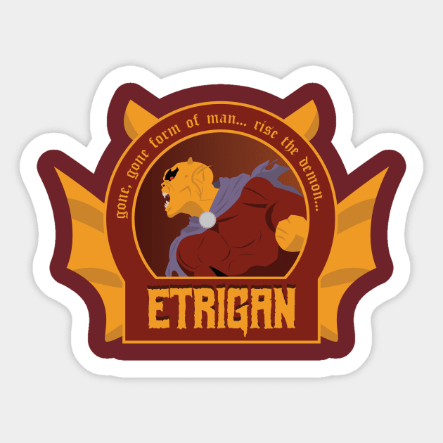 Badge Series: Etrigan Sticker by LinearStudios